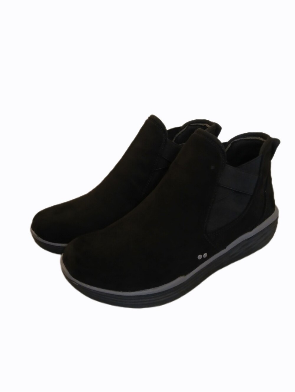 Ryka Noelle 2 Ankle Boots Women 7.5 Black Water Repellent Side Zip Comfort